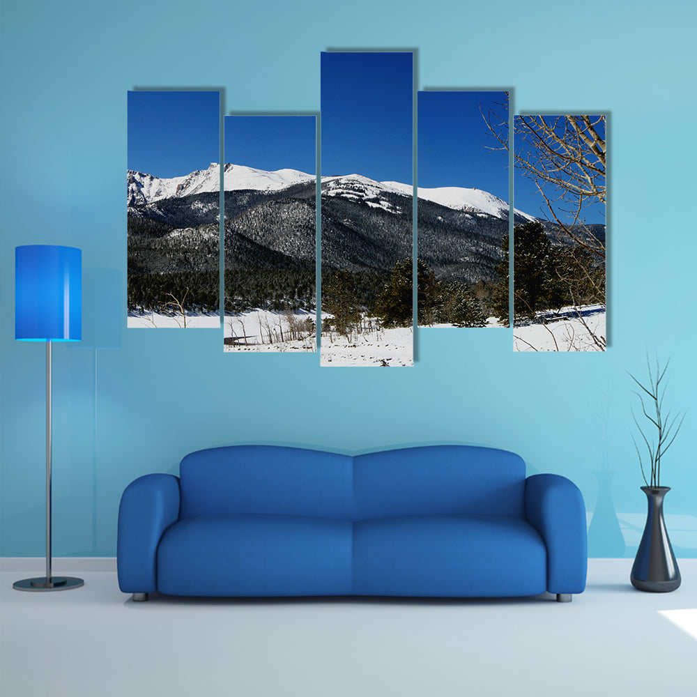Pikes Peak Winter Landscape Canvas Wall Art