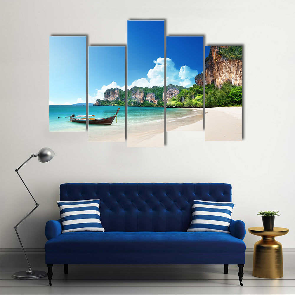 Railay Beach In Krabi Thailand Canvas Wall Art