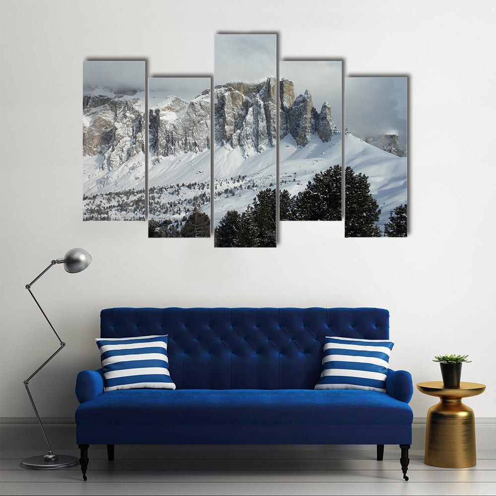 Gruppo Cella Mountains In Italy Canvas Wall Art