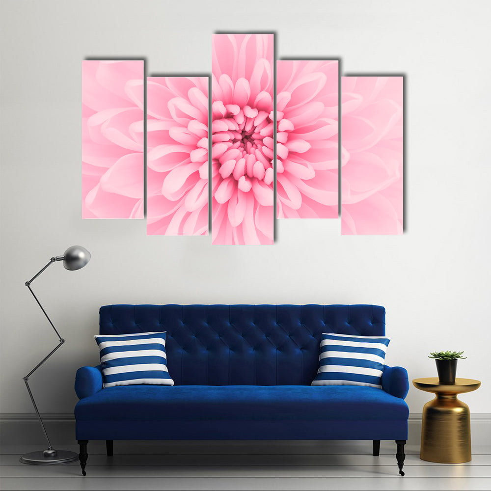 Pink Chrysanthemum Petals Canvas Wall Art