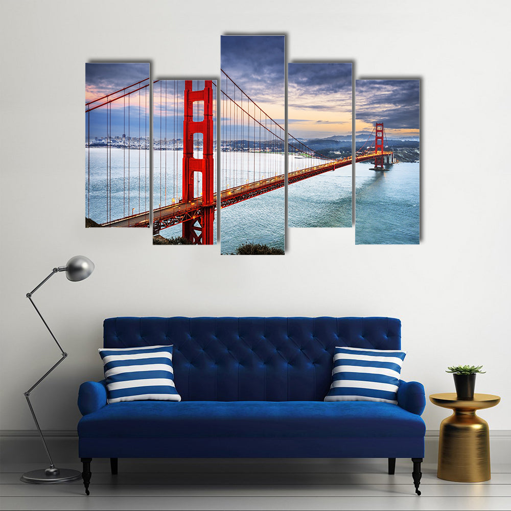 Golden Gate Bridge at Dusk Canvas Wall Art