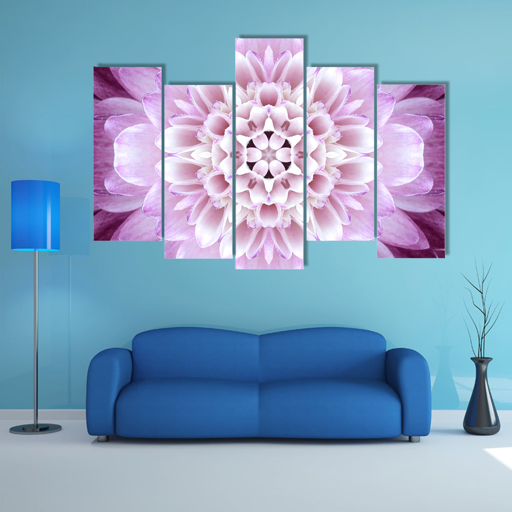 Purple Concentric Flower Canvas Wall Art
