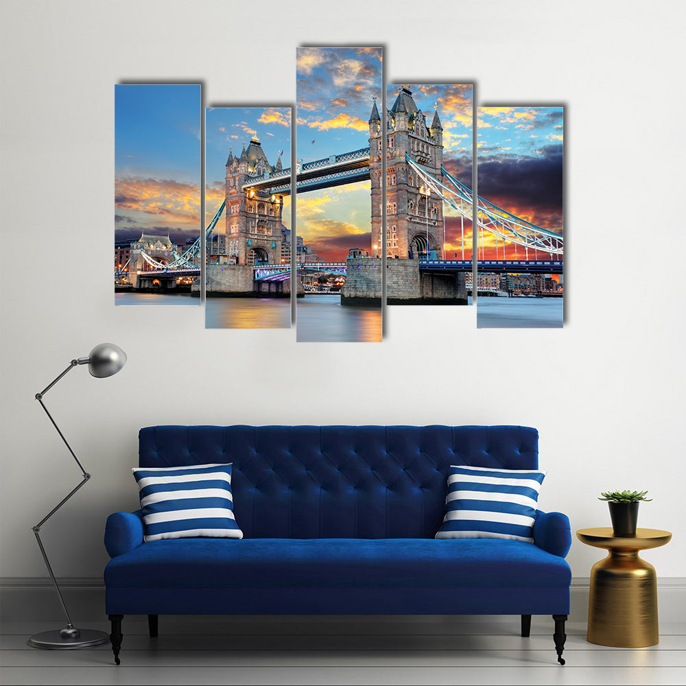 Tower Bridge at Sunset, London Canvas Wall Art