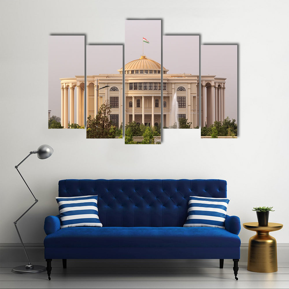 Palais Des Nations In The Morning Canvas Wall Art