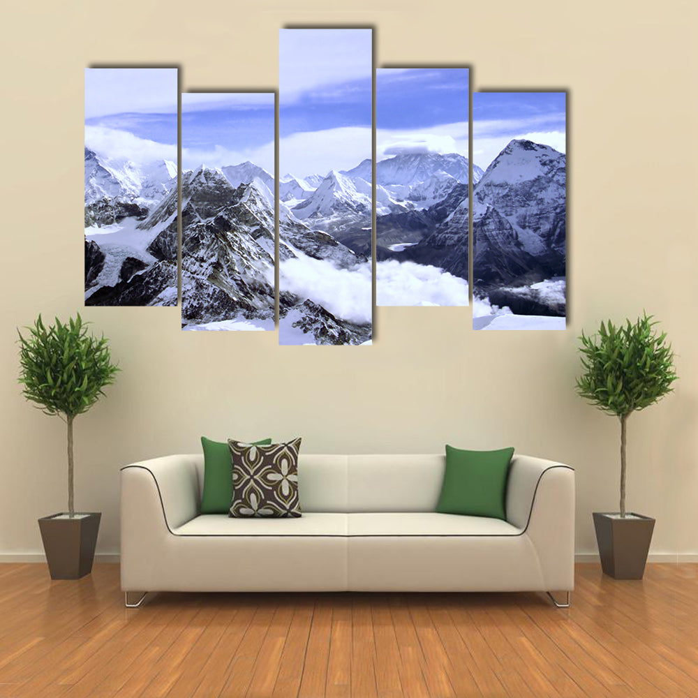 Himalayan Snow-capped Peaks Canvas Wall Art