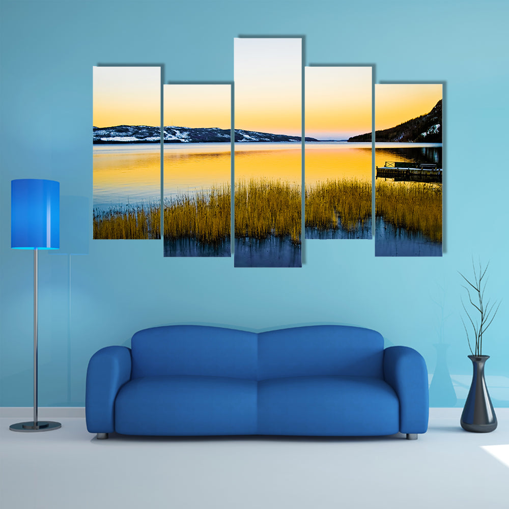 Lapland Lake In The North Of Sweden Canvas Wall Art