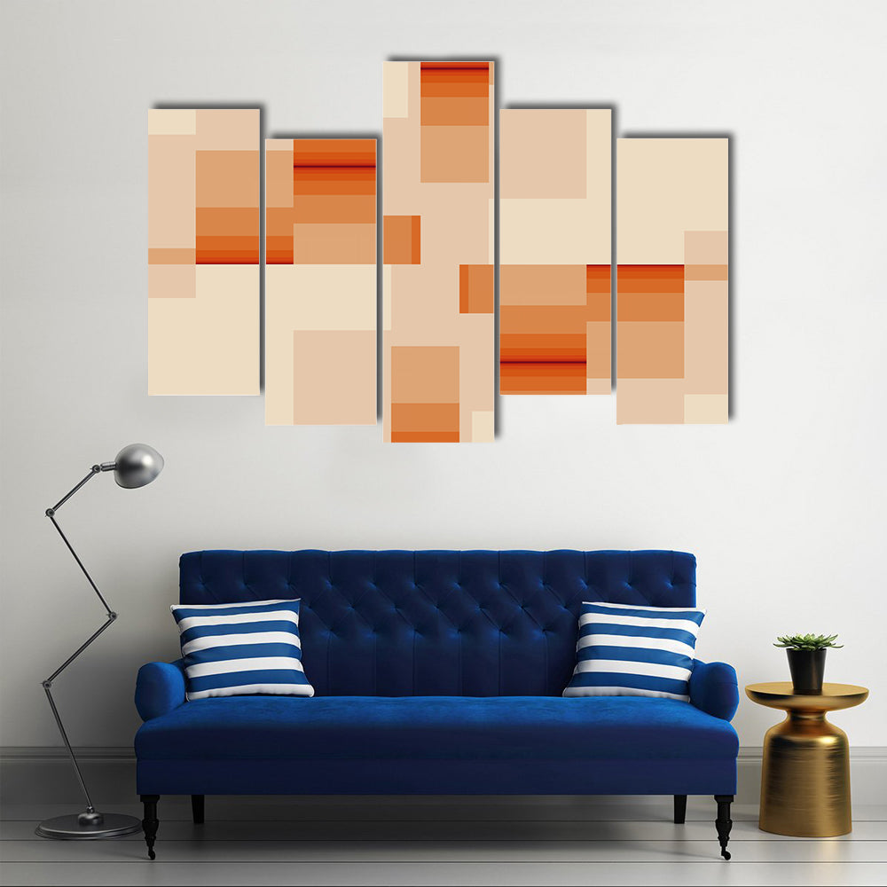 Digital Rectangles Abstract Canvas Wall Art