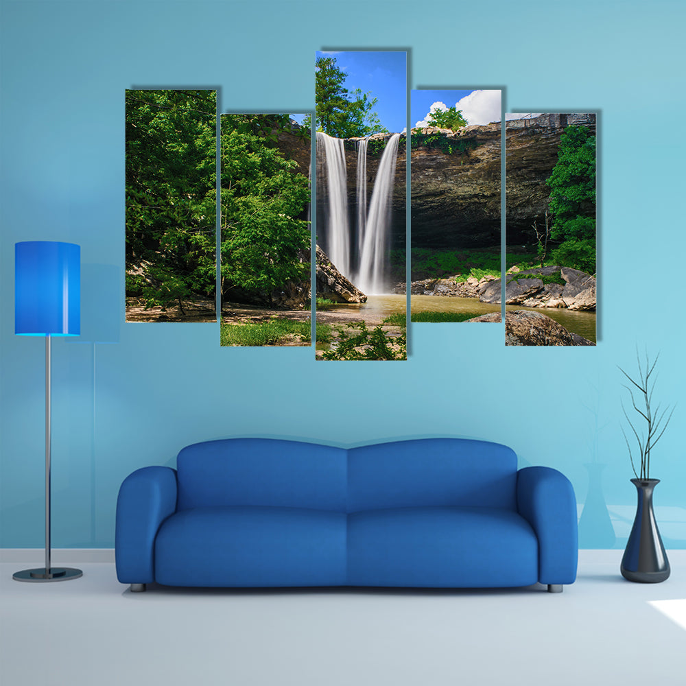 Noccalula Waterfall with Split Falls Canvas Wall Art
