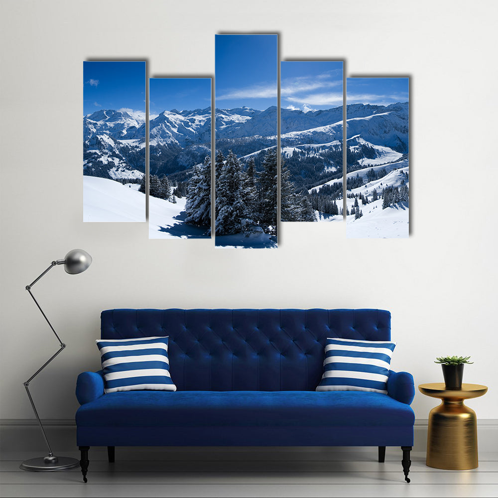 Bernese Alps Near Lenk In Switzerland Canvas Wall Art