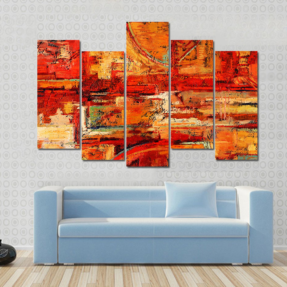 Oil Painting Brushstrokes Canvas Wall Art