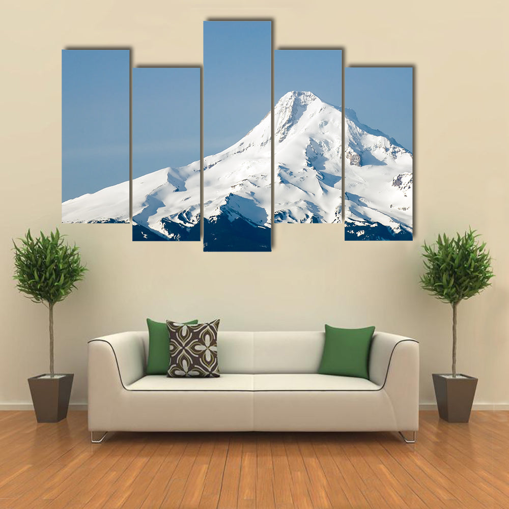 Mount Hood Snow-capped Peak Canvas Wall Art