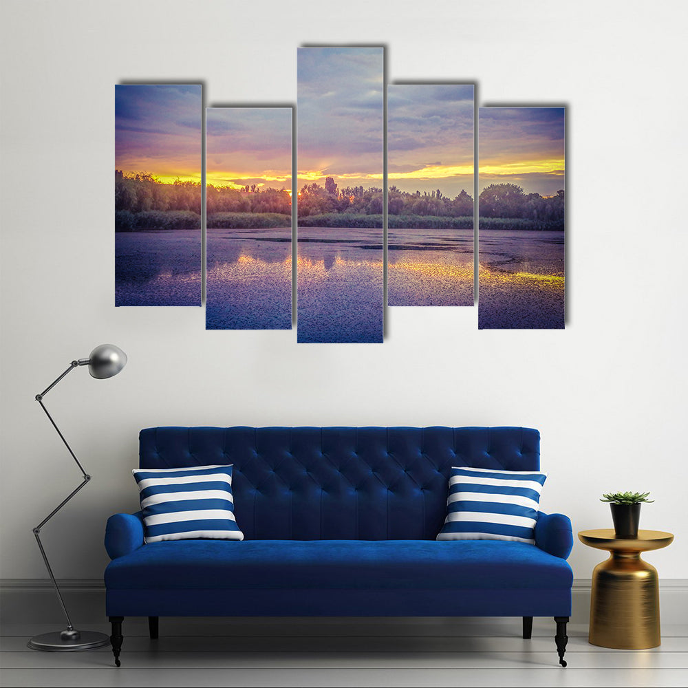 Danube Delta Sunset Canvas Wall Art