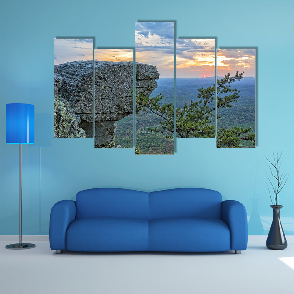 Sunset at Cheaha Mountain State Park Canvas Wall Art