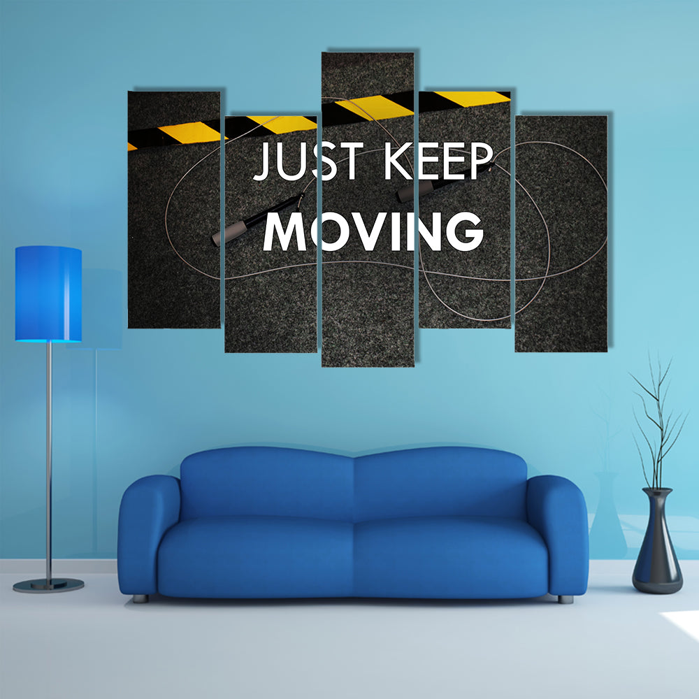Jump Rope Workout Quote Canvas Wall Art