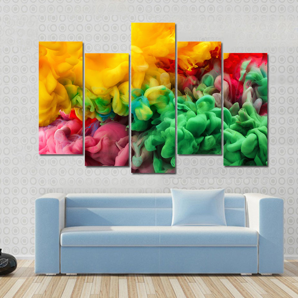 Colorful Acrylic Ink Canvas Wall Art