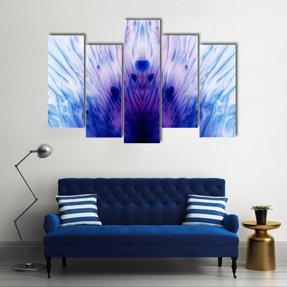 Blue Lotus Mandala Abstract Canvas Wall Art