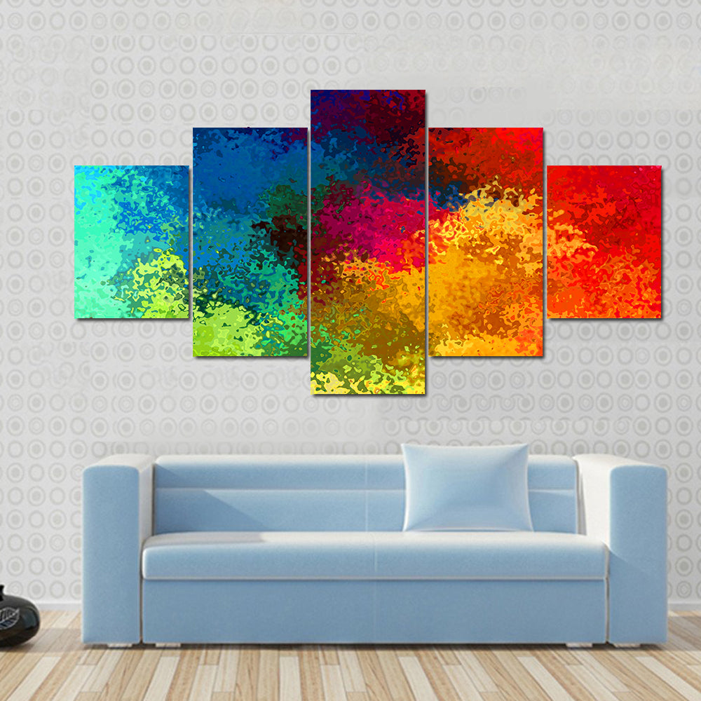 Colorful Rainbow Spectrum Abstract Canvas Wall Art