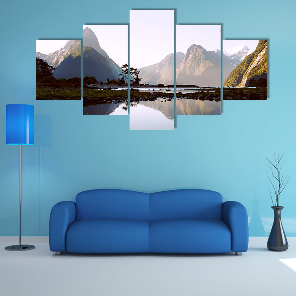 Milford Sound Early Morning Reflection Canvas Wall Art
