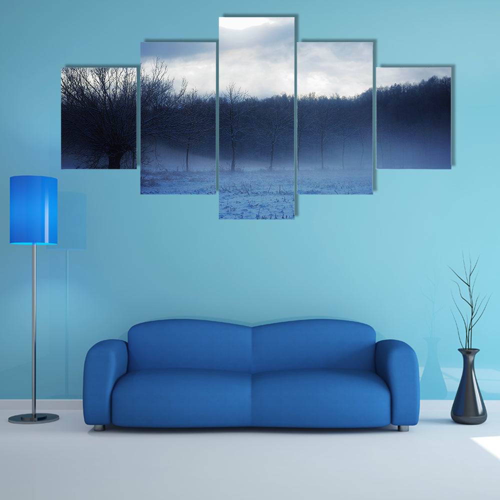 Italian Countryside in Winter Canvas Wall Art