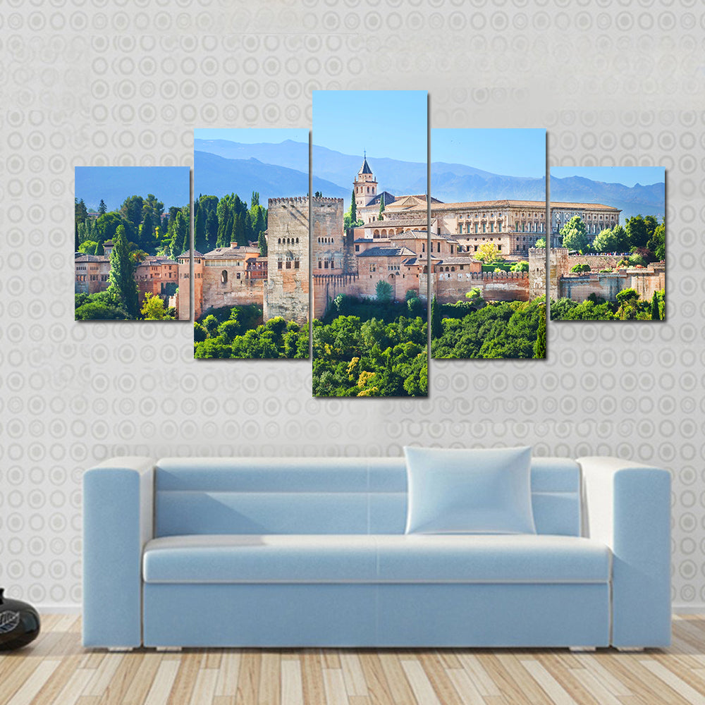 Alhambra Palace Complex In Spain Canvas Wall Art