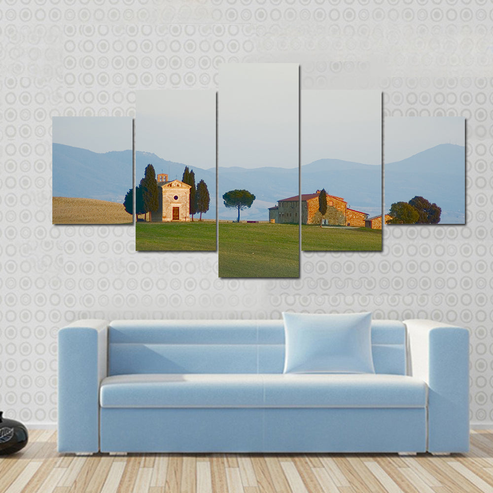 Tuscan Landscape with Cypress Trees Canvas Wall Art