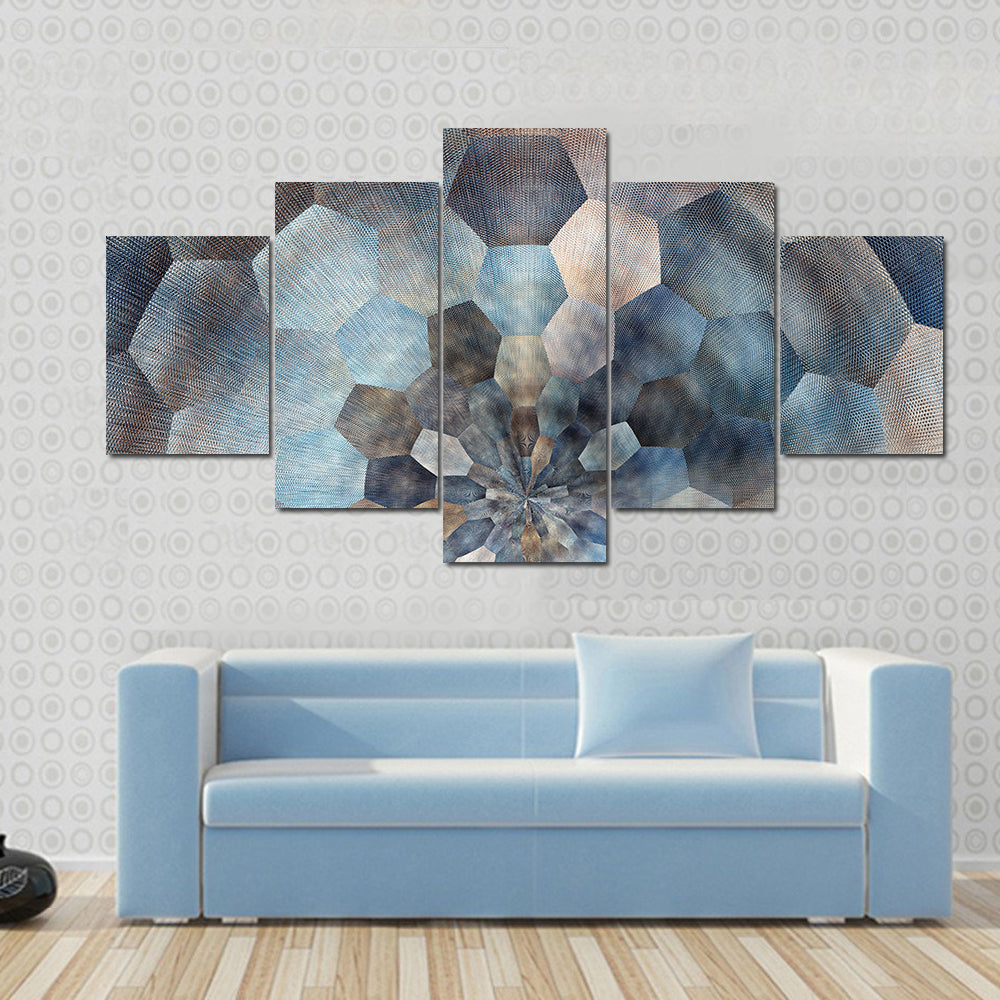 Textured Geometric Spiral Abstract Canvas Wall Art