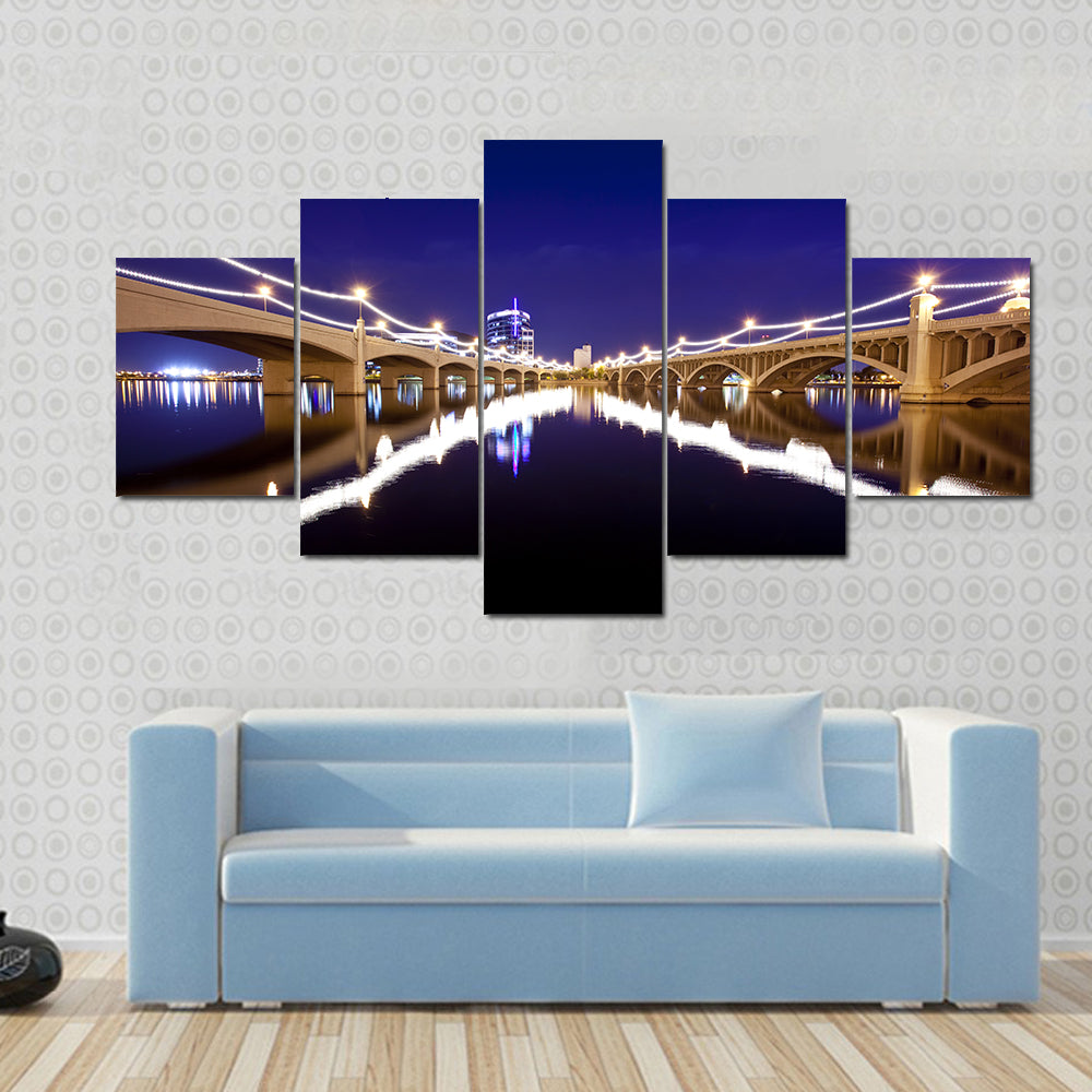 Mill Avenue Bridges In Tempe Arizona Canvas Wall Art