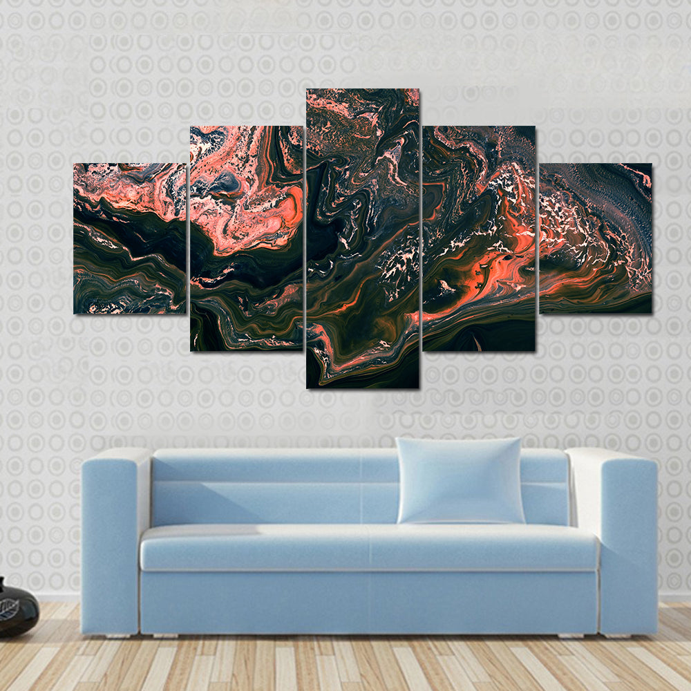 Dark Marble Abstract Canvas Wall Art