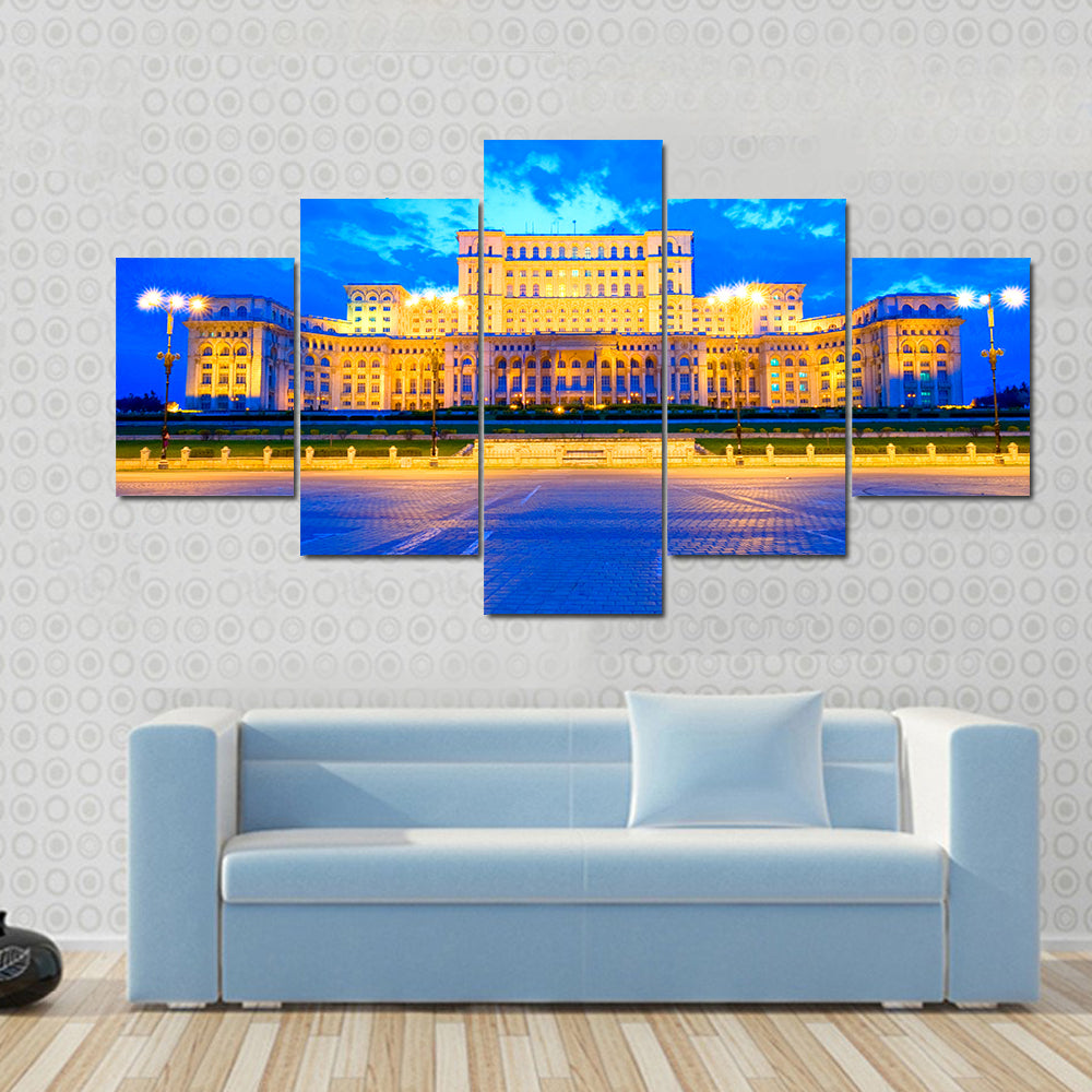 Palace of the Parliament, Bucharest Canvas Wall Art