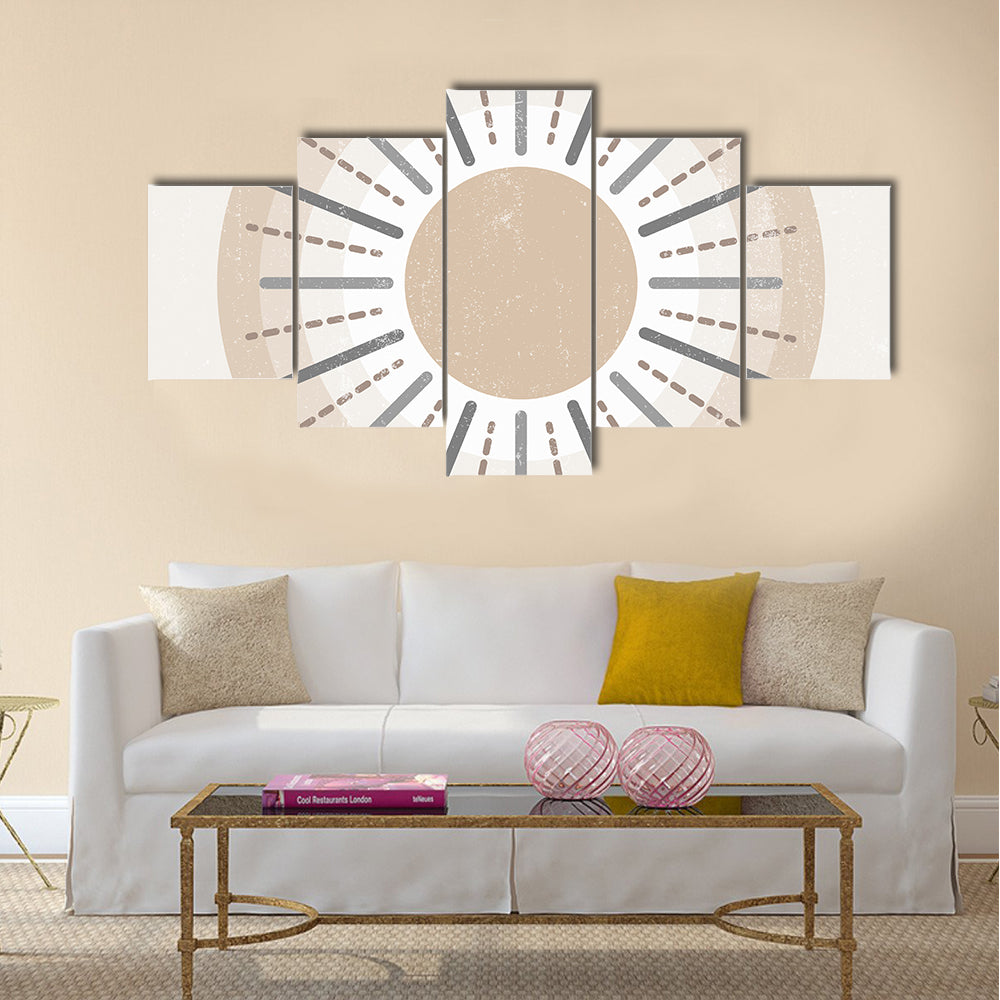 Minimalist Boho Sun Print Canvas Wall Art