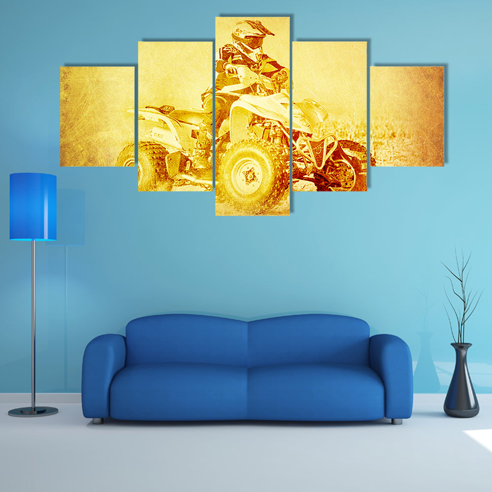Off-road Atv Quad Bike Canvas Wall Art