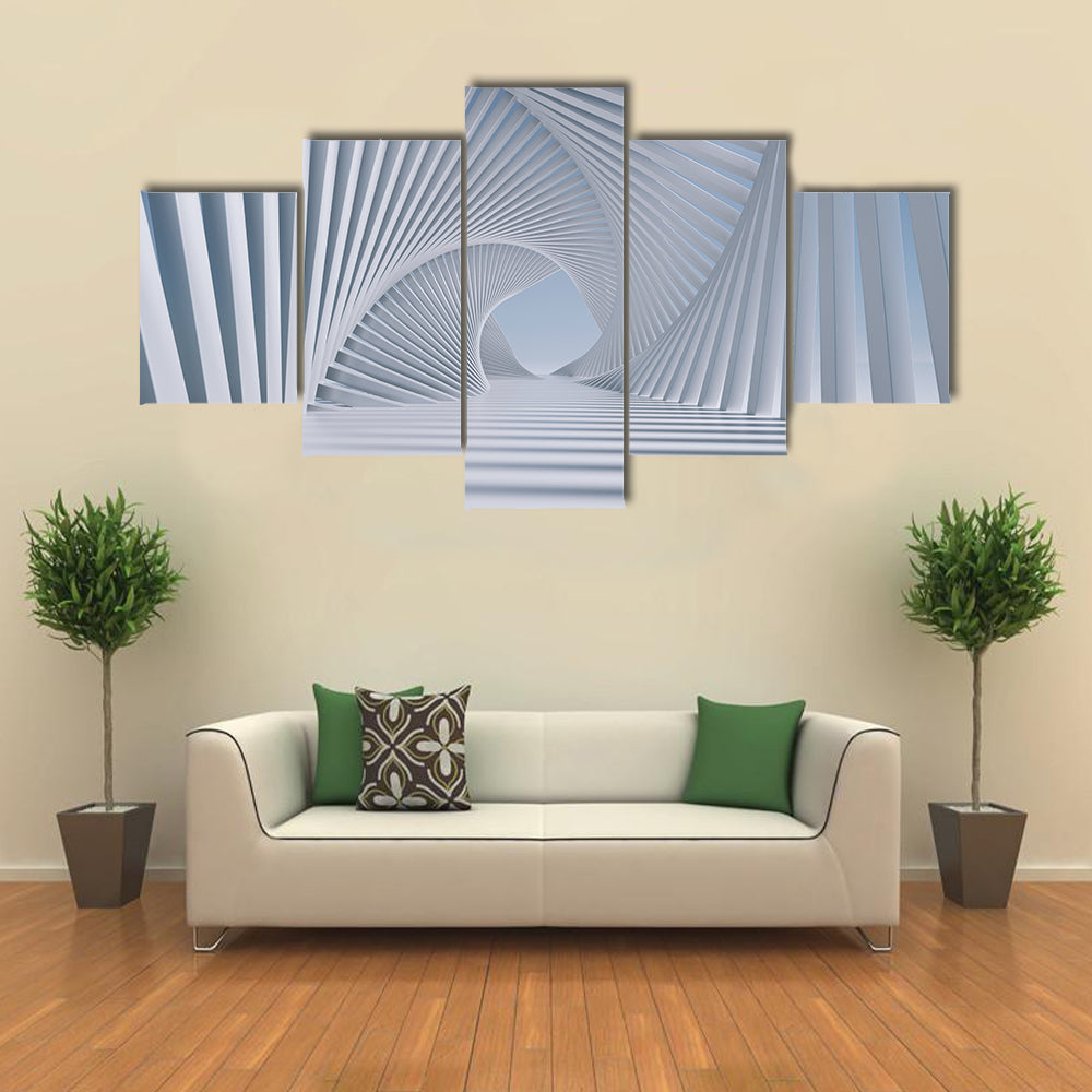 3d Spiral Tunnel Canvas Wall Art