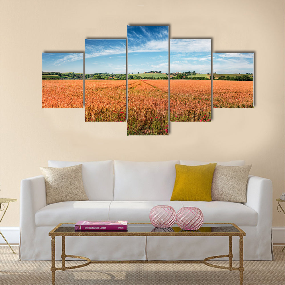 Wheat Field In Tuscany Canvas Wall Art