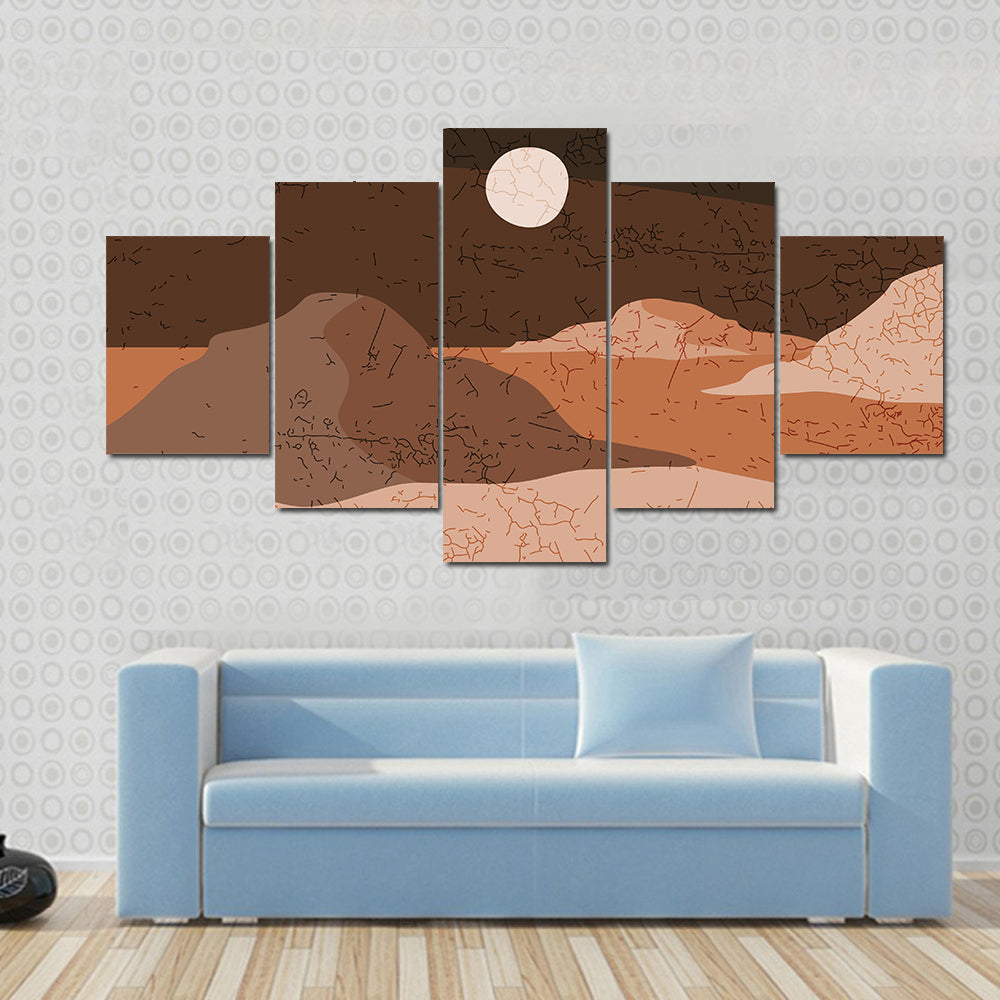 Minimal Desert Landscape Canvas Wall Art