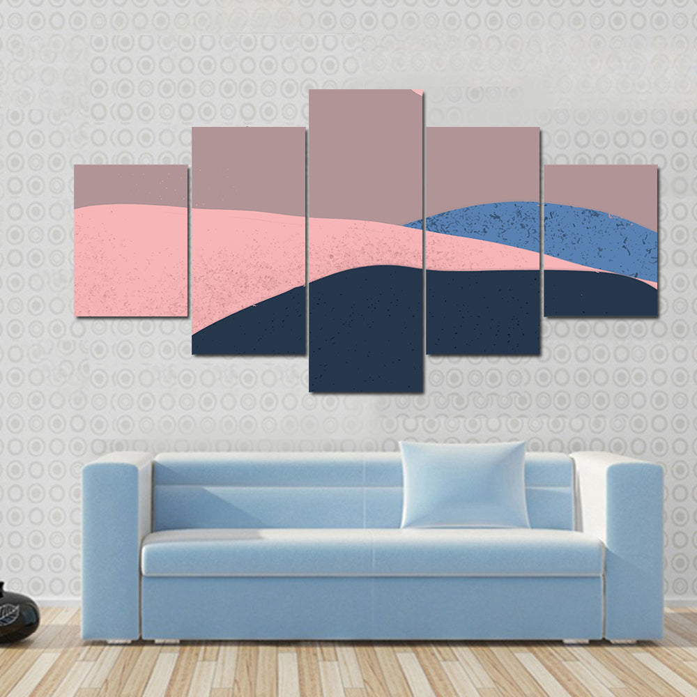 Minimalist Mountain Landscape Canvas Wall Art
