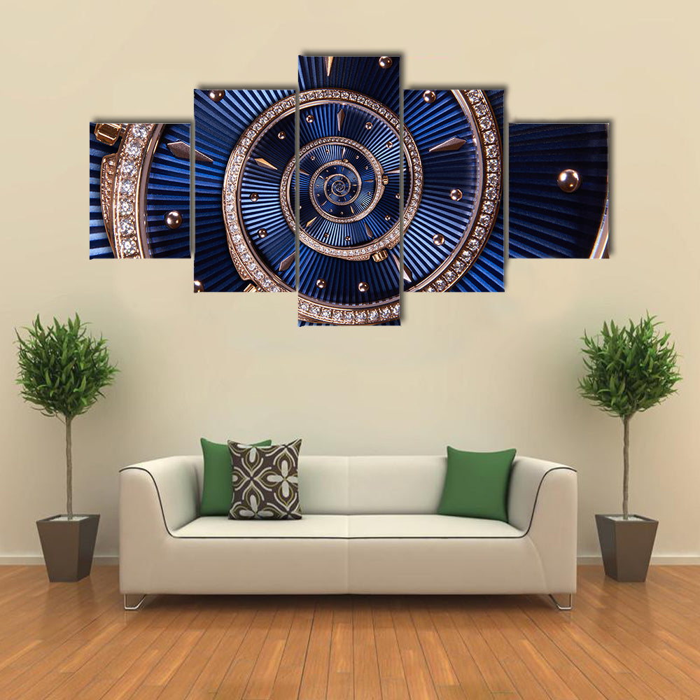 Time Spiral Watch Dial Canvas Wall Art