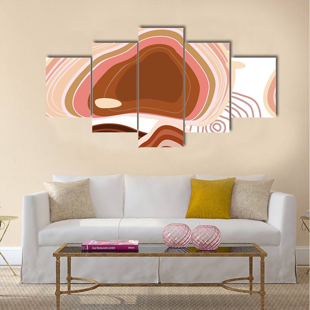 Banded Agate Mountains Pattern Canvas Wall Art