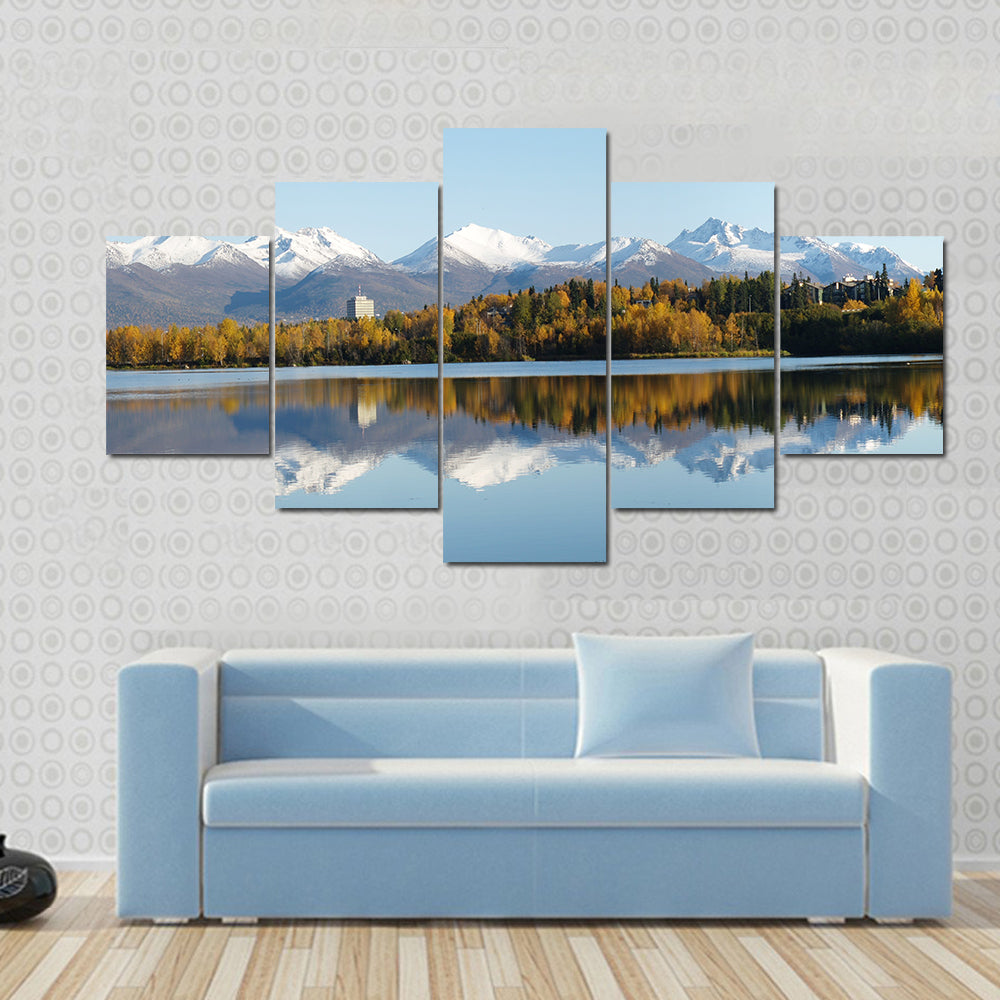 Anchorage Coastline in Alaska Canvas Wall Art
