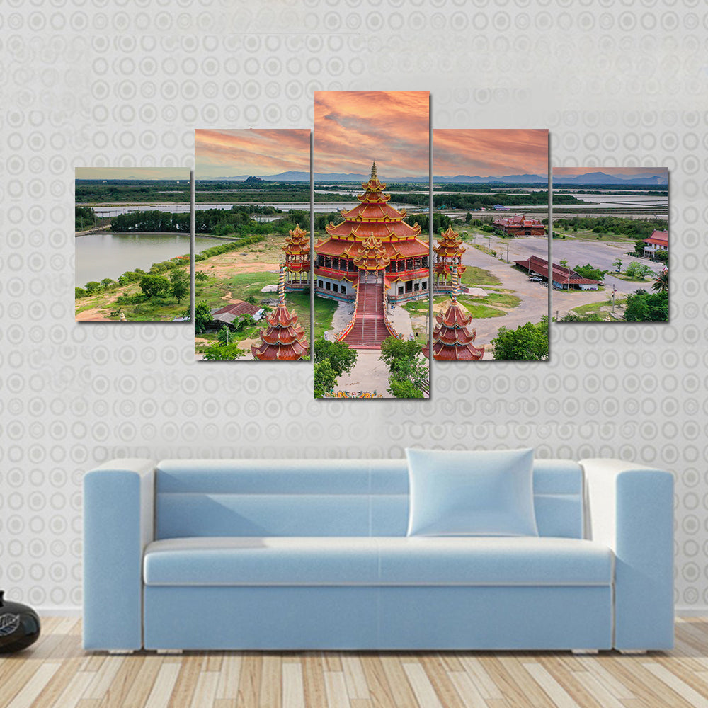Wat Petch Suwan Chinese Temple In Thailand Canvas Wall Art