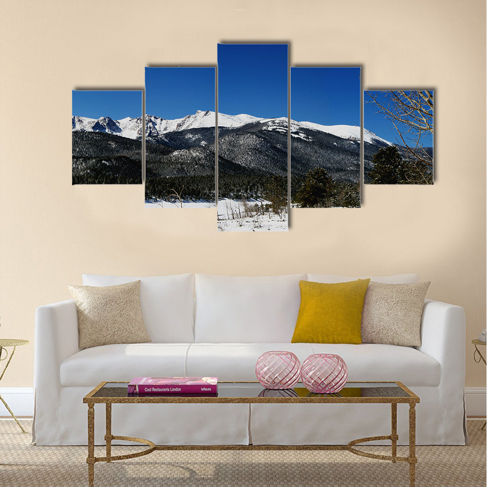 Pikes Peak Winter Landscape Canvas Wall Art