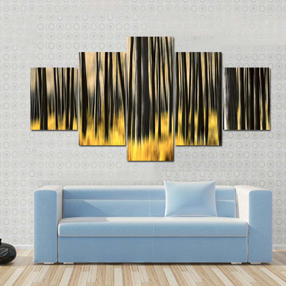 Motion Blur Forest Canvas Wall Art