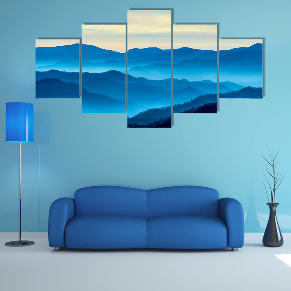 Smoky Mountains Morning Mist Canvas Wall Art