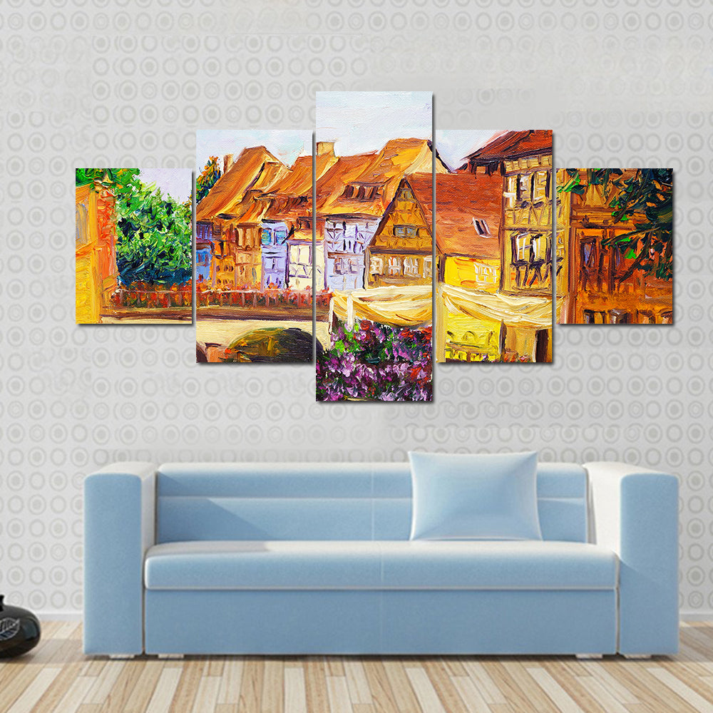 Venice Canal Oil Painting Canvas Wall Art