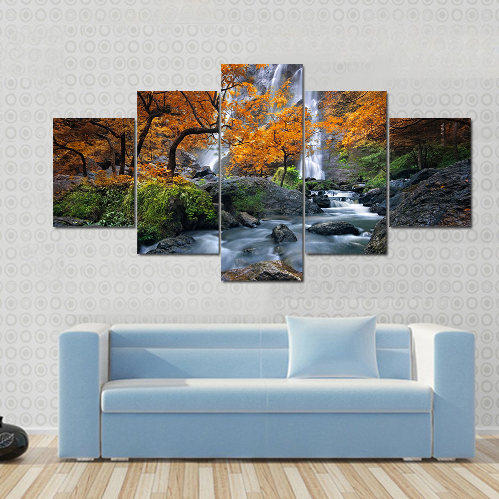 Konglan Waterfall In Kampangpejt Province Thailand Canvas Wall Art