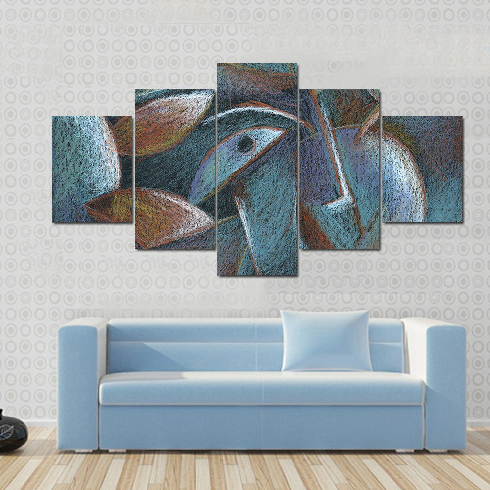 Cubist Pastel Abstract Canvas Wall Art