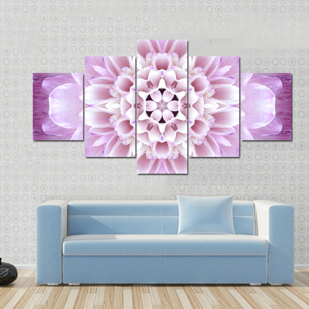 Purple Concentric Flower Canvas Wall Art