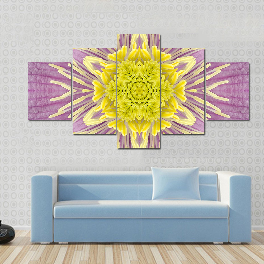 Mandala Kaleidoscope Flower Canvas Wall Art