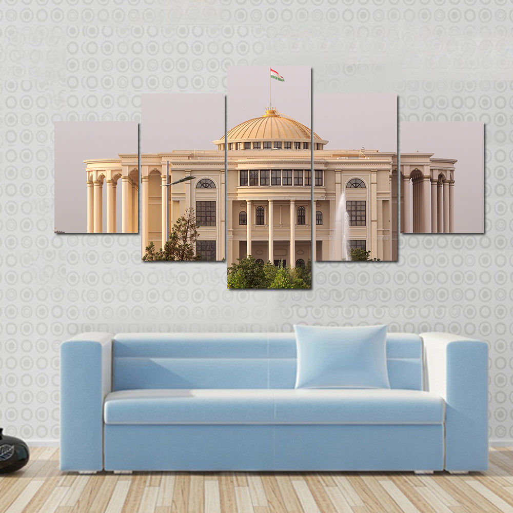 Palais Des Nations In The Morning Canvas Wall Art
