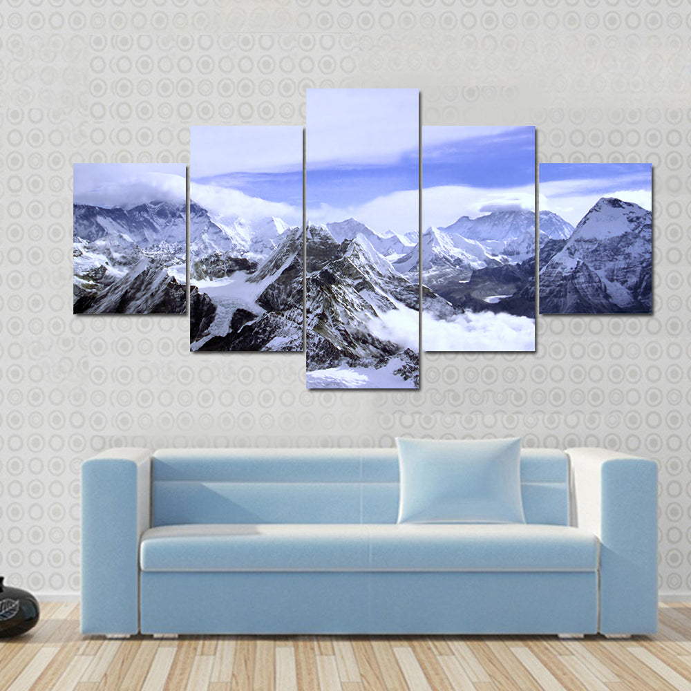 Himalayan Snow-capped Peaks Canvas Wall Art