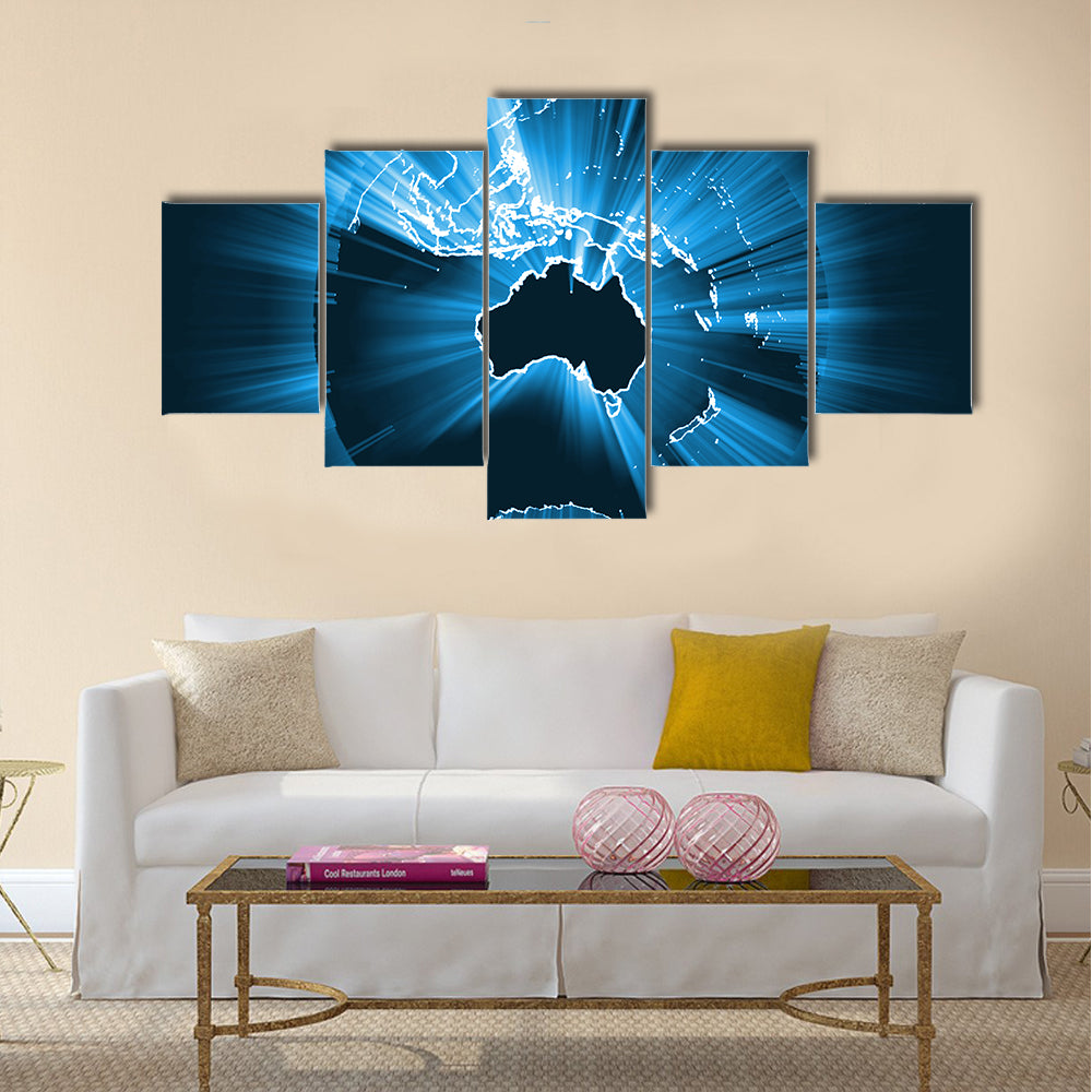 Coastline Starburst Light Flare Canvas Wall Art